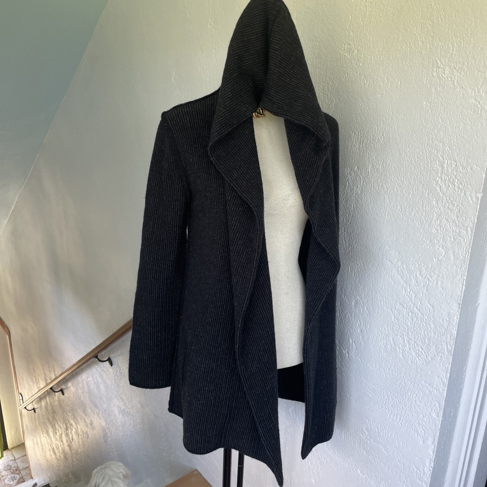 VINCE Sophie Cashmere Wool Alpaca Blanket Cardigan Hooded Sweater Coat Size XS